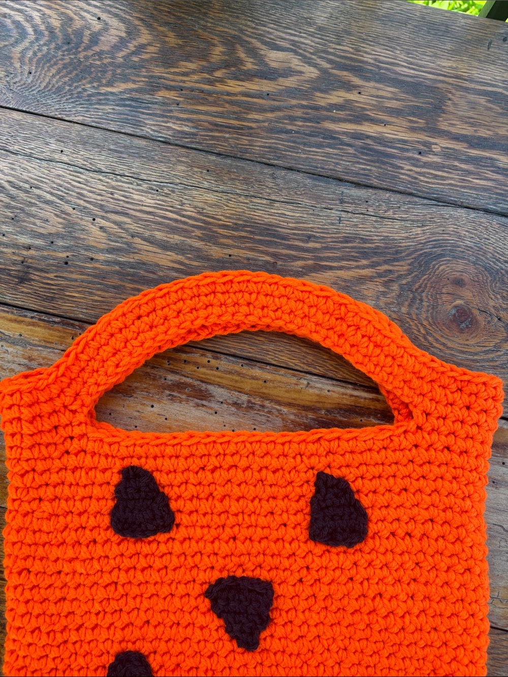 Crochet Kids Pumpkin Trick or Treat Bag - Picture 3 of 4